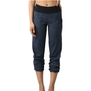 Prana Pants Summit Jogger Womens Size XL Blue Pull On Black Performance Stretch